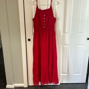 NWT TIERD red maxi dress!